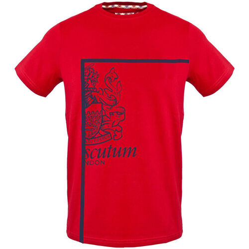 Textil Muži Trička s krátkým rukávem Aquascutum - tsia127 Červená