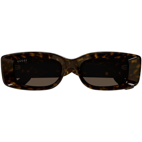 Hodinky & Bižuterie sluneční brýle Gucci Occhiali da sole  GG1528S 002 Hnědá