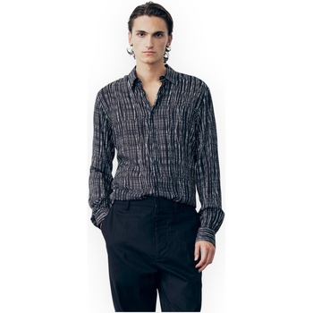 Textil Muži Košile s dlouhymi rukávy GaËlle Paris GAABM00041PTTS0112 NB01 Černá