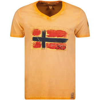 Textil Muži Trička s krátkým rukávem Geo Norway SW1561HGN-ORANGE Oranžová