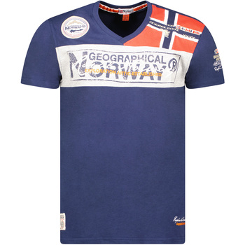 Textil Muži Trička s krátkým rukávem Geographical Norway SX1130HGN-Navy Tmavě modrá