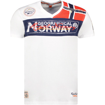 Textil Muži Trička s krátkým rukávem Geographical Norway SX1130HGN-White Bílá