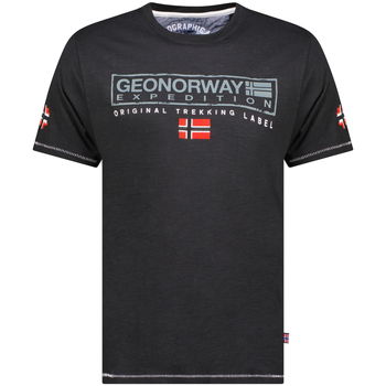 Textil Muži Trička s krátkým rukávem Geo Norway SY1311HGN-Black Černá