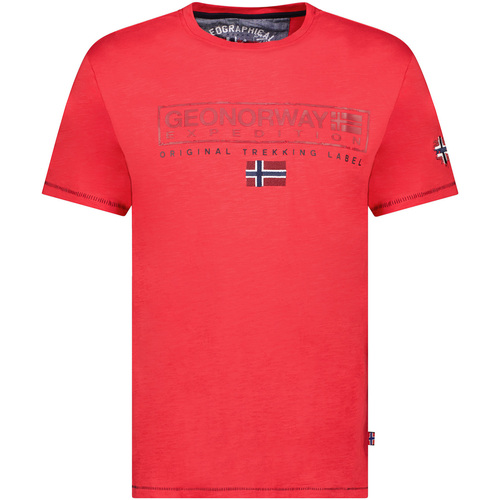 Textil Muži Trička s krátkým rukávem Geo Norway SY1311HGN-Red Červená