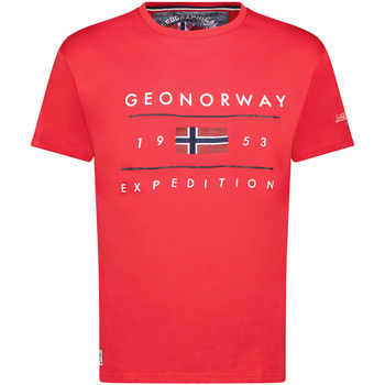 Textil Muži Trička s krátkým rukávem Geo Norway SY1355HGN-Red Červená