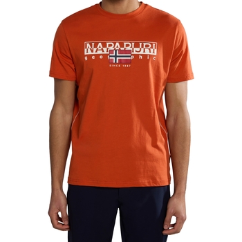 Textil Muži Trička s krátkým rukávem Napapijri 236334 Oranžová