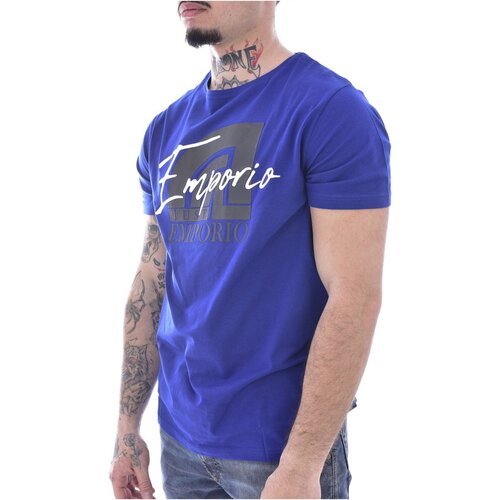 Textil Muži Trička s krátkým rukávem Just Emporio JE-MILIM-01 Modrá