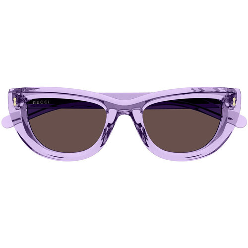 Hodinky & Bižuterie sluneční brýle Gucci Occhiali da Sole  GG1521S 004 Fialová