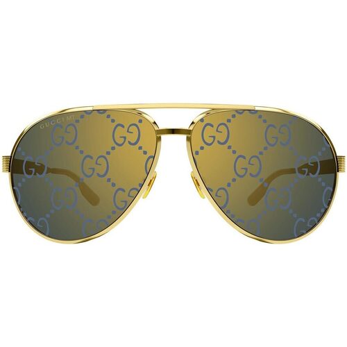 Hodinky & Bižuterie sluneční brýle Gucci Occhiali da Sole  GG1513S 005 Zlatá