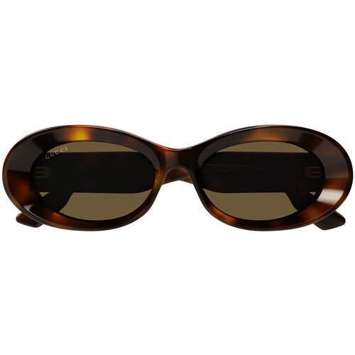 Hodinky & Bižuterie sluneční brýle Gucci Occhiali da sole  GG1527S 002 Hnědá