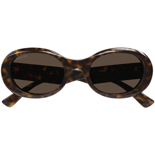 Hodinky & Bižuterie sluneční brýle Gucci Occhiali da Sole  GG1587S 002 Hnědá