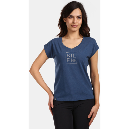 Textil Trička s krátkým rukávem Kilpi Dámské tričko z bavlny  ROANE-W Modrá