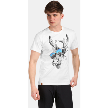 Textil Trička s krátkým rukávem Kilpi Pánské bavlněné tričko  DISCOVER-M Bílá