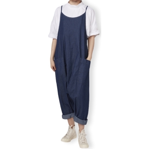 Textil Ženy Overaly / Kalhoty s laclem Wendy Trendy Jumpsuit 110706 - Denim Modrá