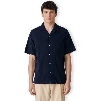 Textil Muži Košile s dlouhymi rukávy Portuguese Flannel Cord Camp Collar Shirt - Navy Modrá