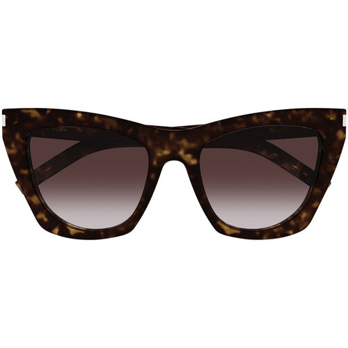 Hodinky & Bižuterie Ženy sluneční brýle Yves Saint Laurent Occhiali da Sole Saint Laurent New Wave SL 214 Kate 031 Hnědá