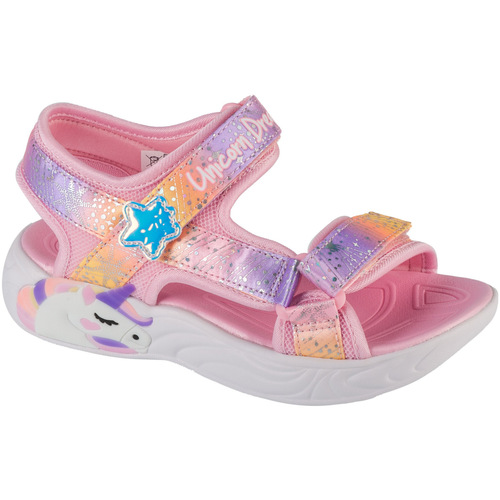 Boty Dívčí Sportovní sandály Skechers Unicorn Dreams - Majestic Bliss Růžová