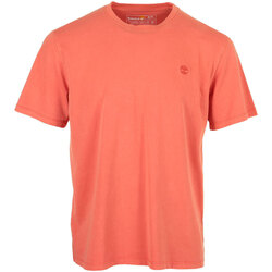 Textil Muži Trička s krátkým rukávem Timberland Garment Dye Short Sleeve Oranžová