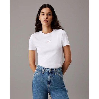 Textil Ženy Trička s krátkým rukávem Calvin Klein Jeans J20J223552YAF Bílá