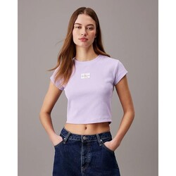 Textil Ženy Trička s krátkým rukávem Calvin Klein Jeans J20J223552VFR Fialová