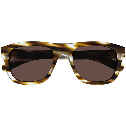 Hodinky & Bižuterie sluneční brýle Gucci Occhiali da Sole  GG1509S 003 Hnědá