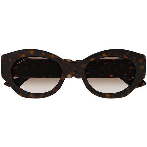 Hodinky & Bižuterie sluneční brýle Gucci Occhiali da Sole  GG1553S 002 Hnědá