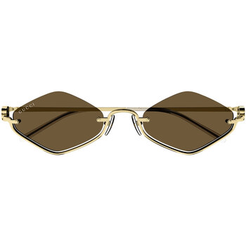 Hodinky & Bižuterie sluneční brýle Gucci Occhiali da Sole  GG1604S 002 Zlatá