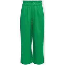Textil Ženy Kalhoty Only Solvi-Caro Linen Trousers - Green Bee Zelená