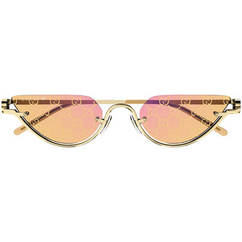 Hodinky & Bižuterie sluneční brýle Gucci Occhiali da Sole  GG1603S 004 Zlatá