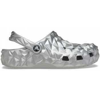 Boty Ženy Sandály Crocs Cls metallic geometric clog Stříbrná       