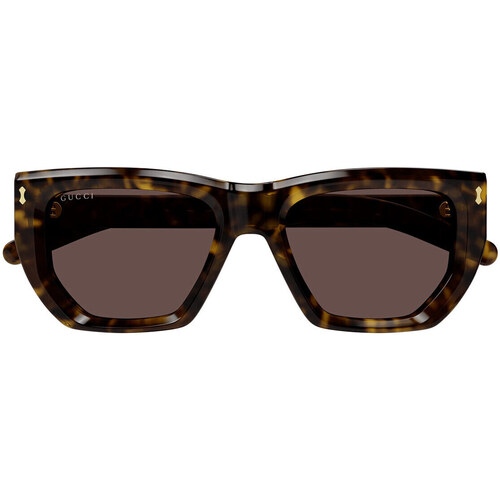 Hodinky & Bižuterie sluneční brýle Gucci Occhiali da Sole  GG1520S 002 Hnědá