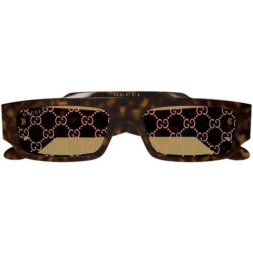Hodinky & Bižuterie sluneční brýle Gucci Occhiali da Sole  GG1592S 002 Hnědá