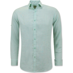 Textil Muži Košile s dlouhymi rukávy Enos 151220730 Zelená