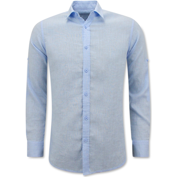 Textil Muži Košile s dlouhymi rukávy Enos 151364284 Modrá