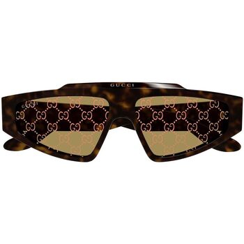 Hodinky & Bižuterie sluneční brýle Gucci Occhiali da Sole  GG1591S 002 Hnědá