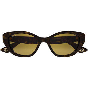 Hodinky & Bižuterie sluneční brýle Gucci Occhiali da sole  GG1638S 002 Hnědá