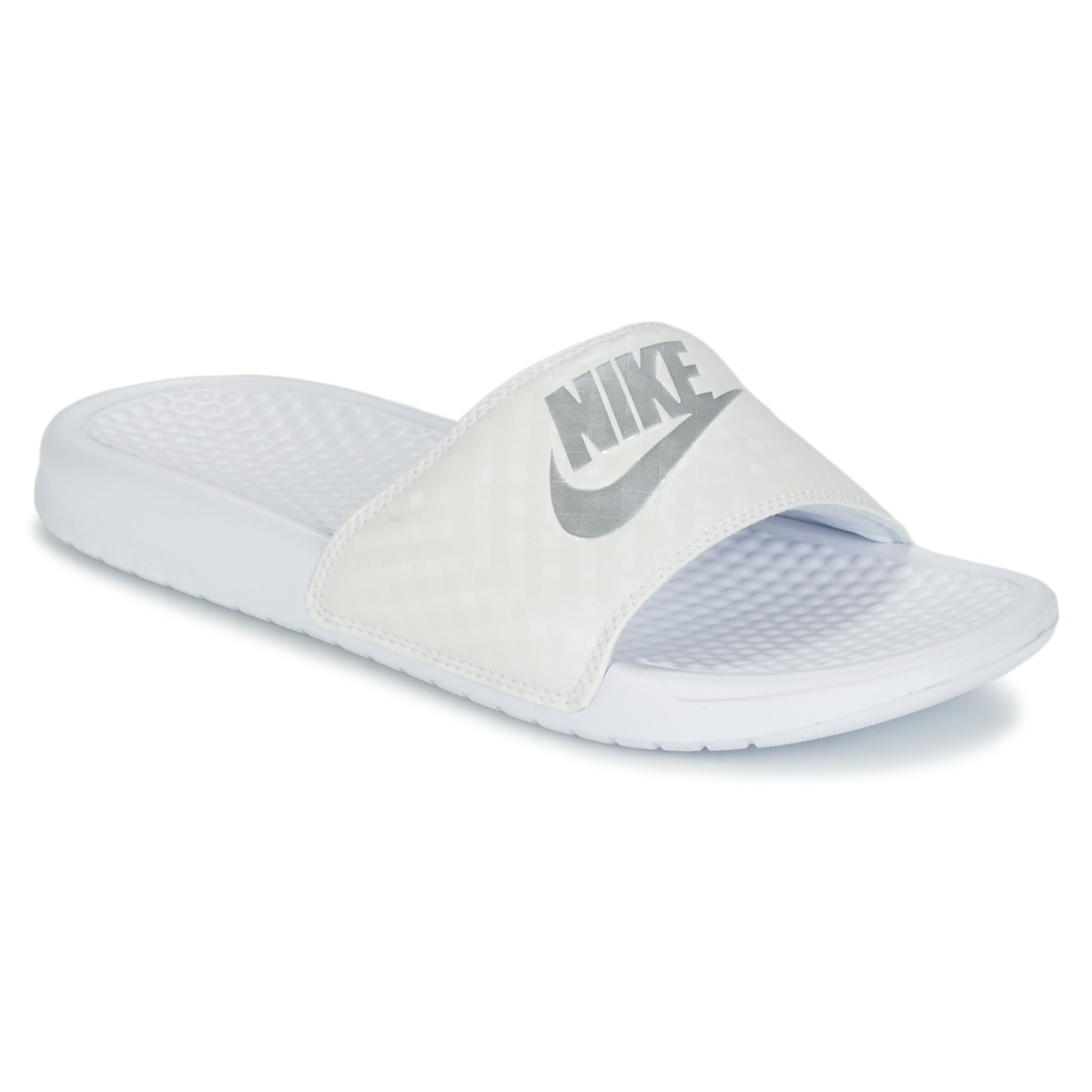 Boty Ženy pantofle Nike BENASSI JUST DO IT W Bílá / Stříbrná       