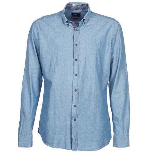 Textil Muži Košile s dlouhymi rukávy Hackett RILEY Modrá