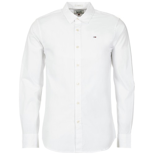Textil Muži Košile s dlouhymi rukávy Tommy Jeans TJM ORIGINAL STRETCH SHIRT Bílá