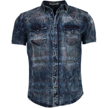 Textil Muži Košile s krátkými rukávy Enos 26535744 Modrá