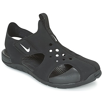 Boty Děti pantofle Nike SUNRAY PROTECT 2 CADET Černá / Bílá