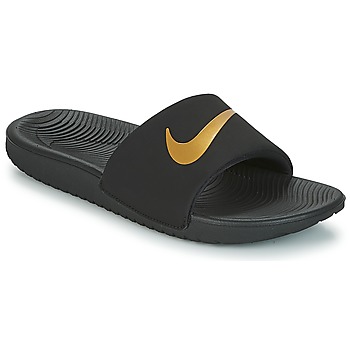 Boty Děti pantofle Nike KAWA GROUNDSCHOOL SLIDE Černá / Zlatá