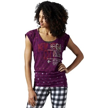Textil Ženy Trička s krátkým rukávem Reebok Sport Yoga New York Fialová