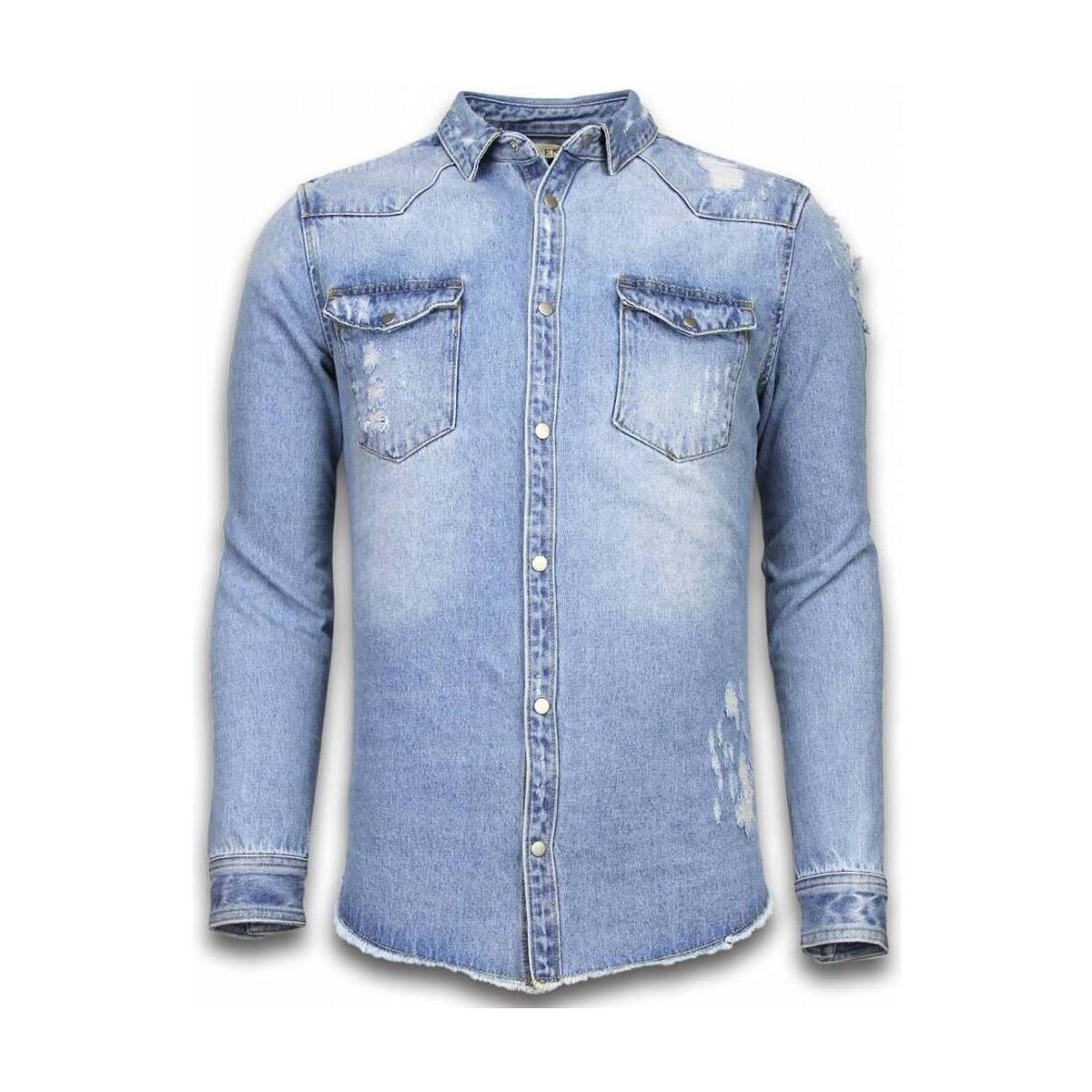 Textil Muži Košile s dlouhymi rukávy Enos 65191766 Modrá