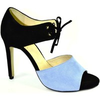 Boty Ženy Sandály John-C Dámske čierno-modré sandále CHARLOTTE Černá