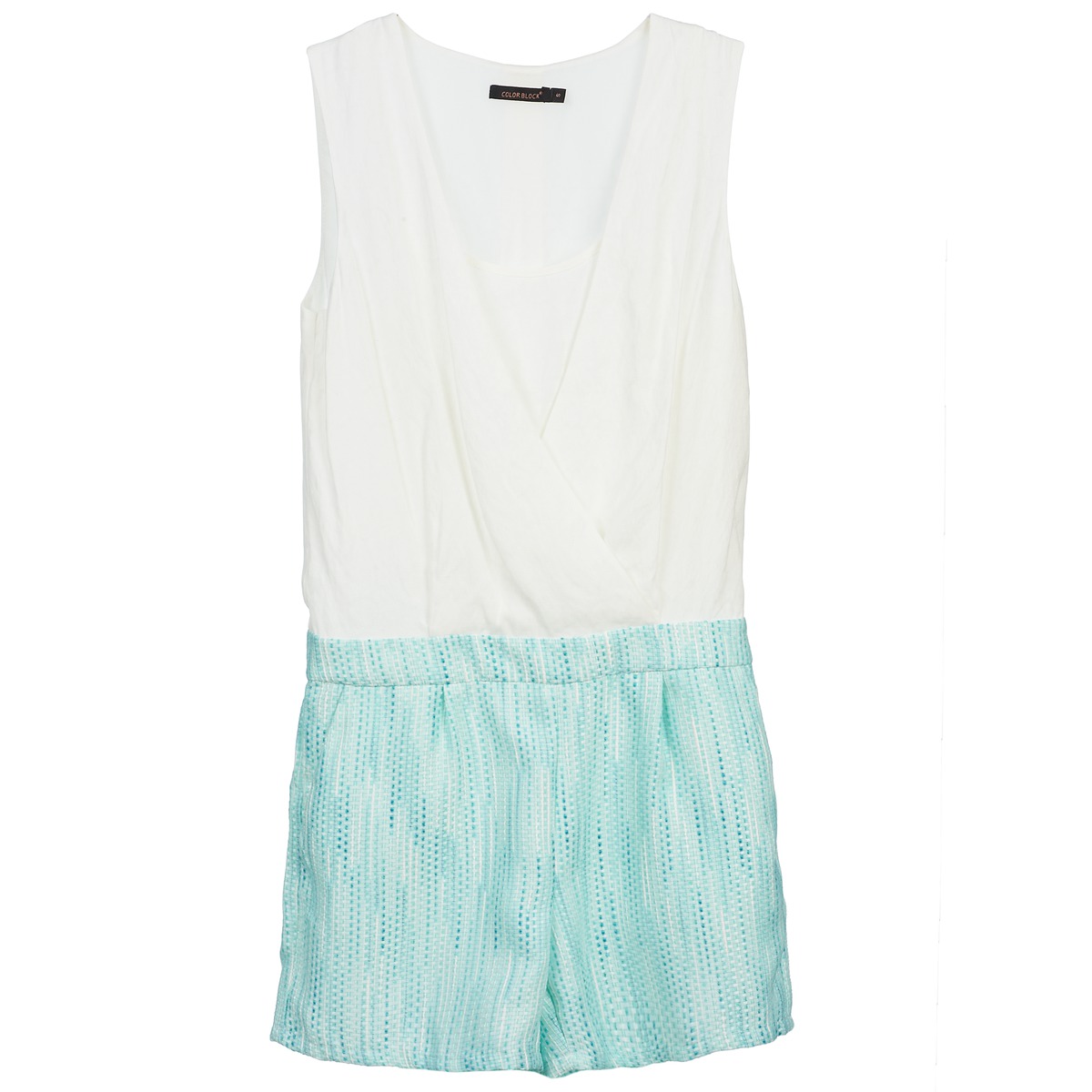 Textil Ženy Overaly / Kalhoty s laclem Color Block ALIX Modrá