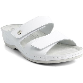 Boty Ženy Sandály Batz Dámske kožené biele šľapky FC06 Bílá