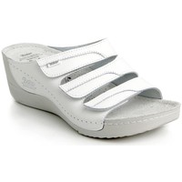 Boty Ženy Sandály Batz Dámske kožené biele šľapky OLGA Bílá